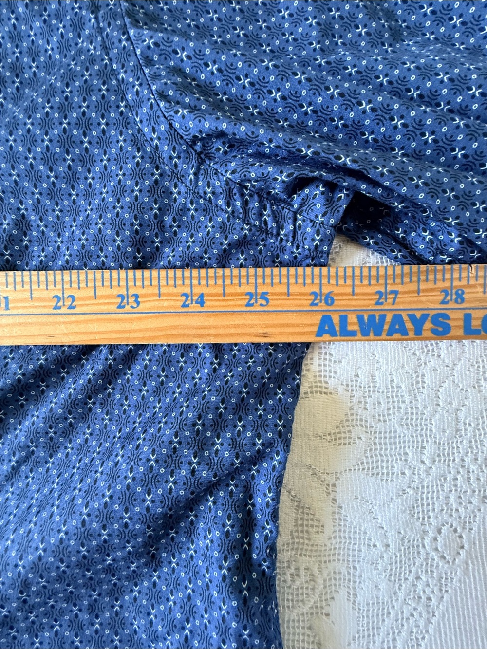 Panhandle Rough Stock Blue Western Pearl Snap Shirt XXL Whipstitch Geo Rodeo - Picture 8 of 13